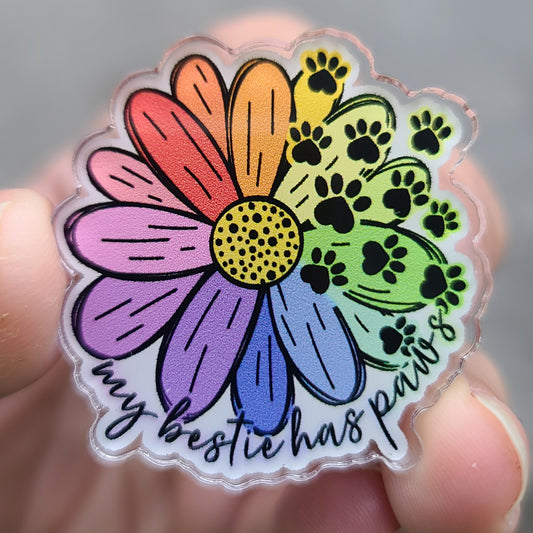 Ribbits Stickits - My Bestie Has Paws Pin