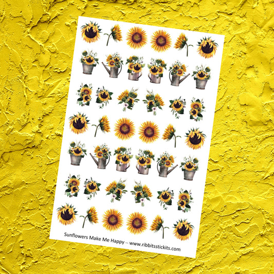Ribbits Stickits - Sunflowers Are My Favorite Waterslide Decals