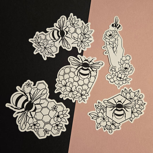 Golly Oodelally - Don't Worry Bee Happy - You Color Stickers