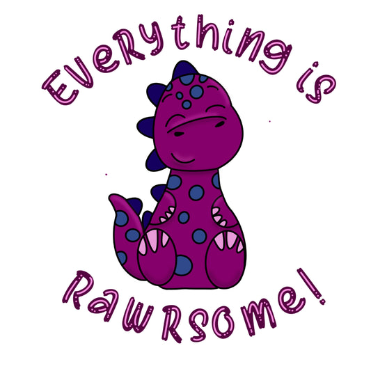 Ribbits Stickits - Everything is Rawrsome! Magnet