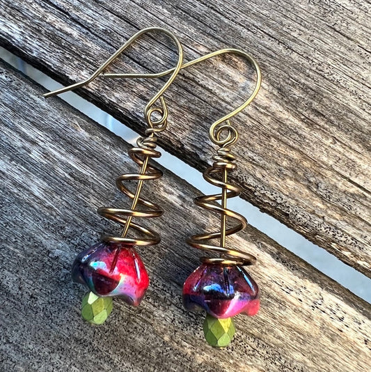 Bernd Offerings - Shroom With A View Earrings - Iridescent Orchid