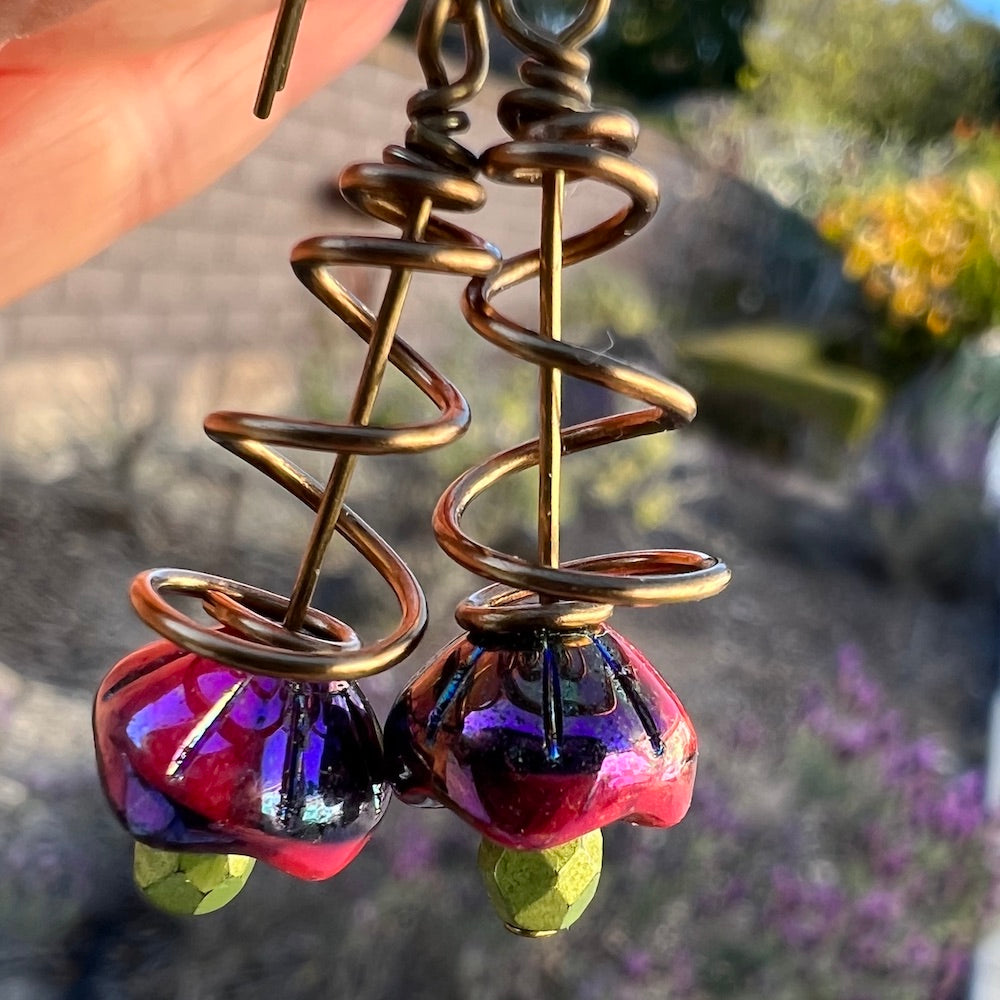 Bernd Offerings - Shroom With A View Earrings - Iridescent Orchid